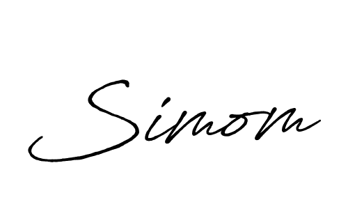 Simom stylish signature style. Best Handwritten Sign (Antro_Vectra_Bolder) for my name. Handwritten Signature Collection Ideas for my name Simom. Simom signature style 7 images and pictures png