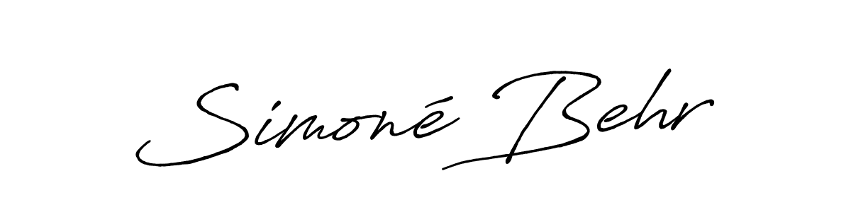 Simoné Behr stylish signature style. Best Handwritten Sign (Antro_Vectra_Bolder) for my name. Handwritten Signature Collection Ideas for my name Simoné Behr. Simoné Behr signature style 7 images and pictures png