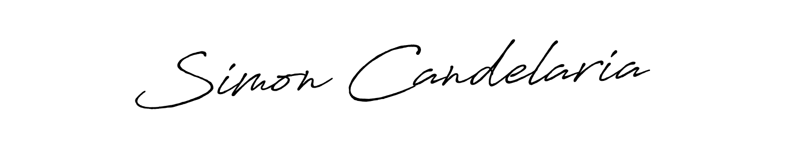 Create a beautiful signature design for name Simon Candelaria. With this signature (Antro_Vectra_Bolder) fonts, you can make a handwritten signature for free. Simon Candelaria signature style 7 images and pictures png