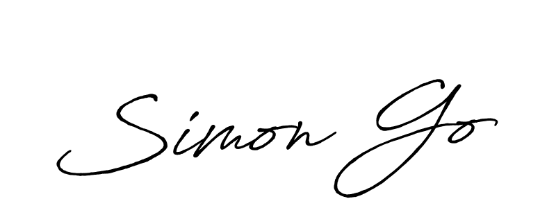 How to make Simon Go name signature. Use Antro_Vectra_Bolder style for creating short signs online. This is the latest handwritten sign. Simon Go signature style 7 images and pictures png