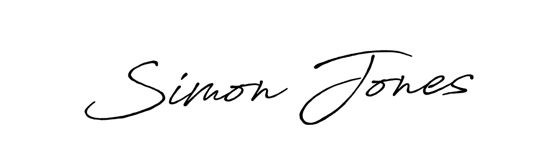 How to make Simon Jones signature? Antro_Vectra_Bolder is a professional autograph style. Create handwritten signature for Simon Jones name. Simon Jones signature style 7 images and pictures png