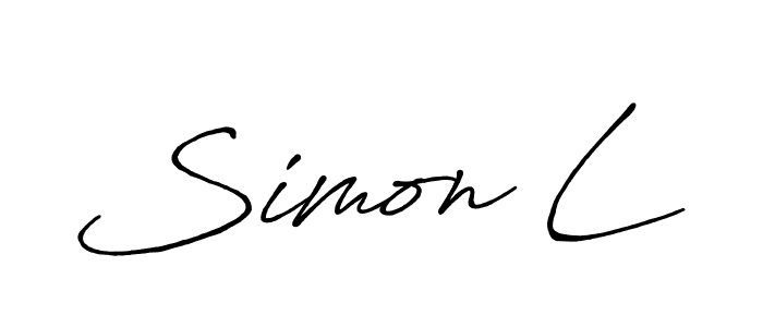 Make a beautiful signature design for name Simon L. With this signature (Antro_Vectra_Bolder) style, you can create a handwritten signature for free. Simon L signature style 7 images and pictures png