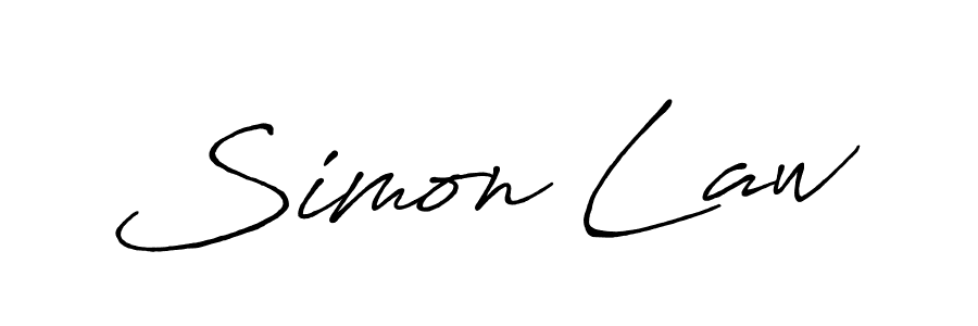 Make a beautiful signature design for name Simon Law. With this signature (Antro_Vectra_Bolder) style, you can create a handwritten signature for free. Simon Law signature style 7 images and pictures png