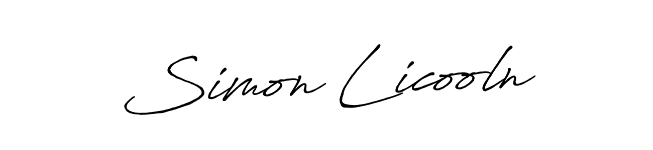 You should practise on your own different ways (Antro_Vectra_Bolder) to write your name (Simon Licooln) in signature. don't let someone else do it for you. Simon Licooln signature style 7 images and pictures png