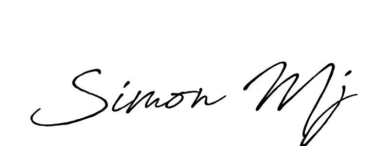 Also we have Simon Mj name is the best signature style. Create professional handwritten signature collection using Antro_Vectra_Bolder autograph style. Simon Mj signature style 7 images and pictures png