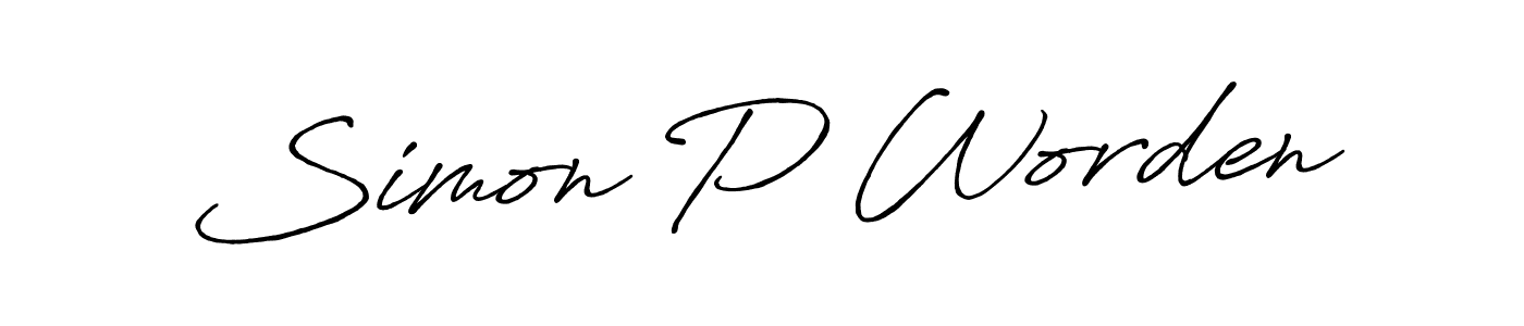 Make a beautiful signature design for name Simon P Worden. Use this online signature maker to create a handwritten signature for free. Simon P Worden signature style 7 images and pictures png