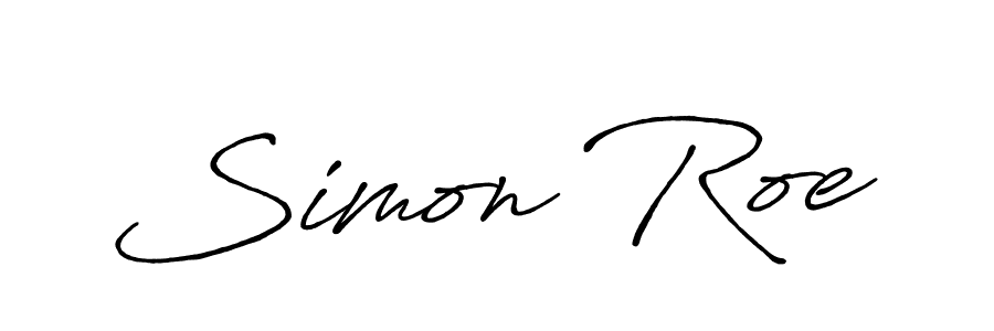 Simon Roe stylish signature style. Best Handwritten Sign (Antro_Vectra_Bolder) for my name. Handwritten Signature Collection Ideas for my name Simon Roe. Simon Roe signature style 7 images and pictures png