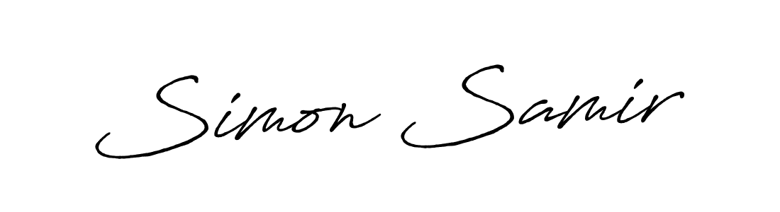 Once you've used our free online signature maker to create your best signature Antro_Vectra_Bolder style, it's time to enjoy all of the benefits that Simon Samir name signing documents. Simon Samir signature style 7 images and pictures png