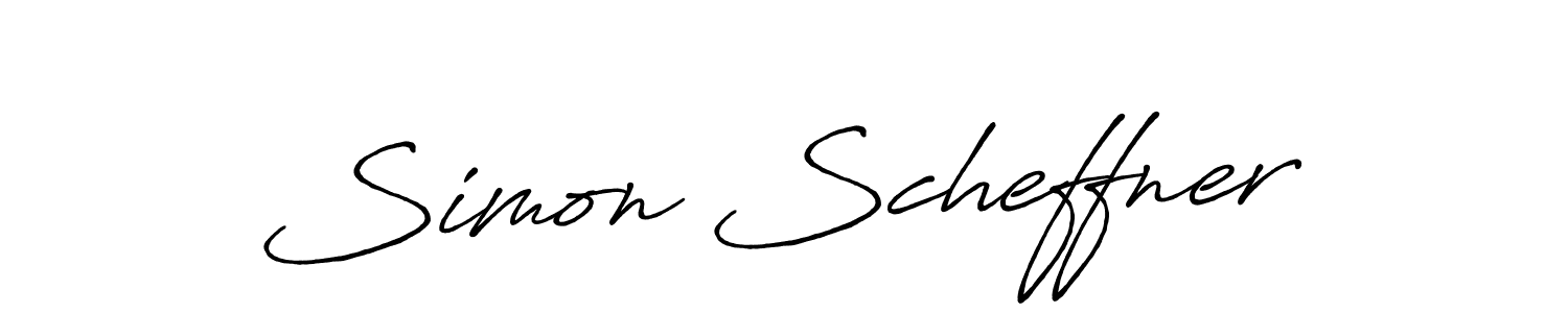 Simon Scheffner stylish signature style. Best Handwritten Sign (Antro_Vectra_Bolder) for my name. Handwritten Signature Collection Ideas for my name Simon Scheffner. Simon Scheffner signature style 7 images and pictures png