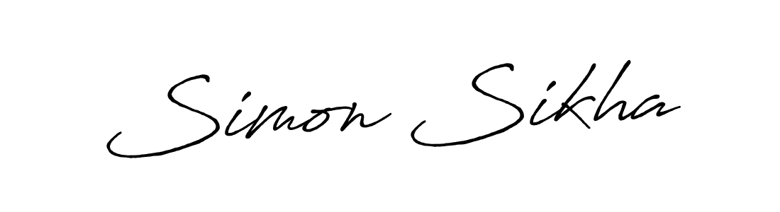 Make a beautiful signature design for name Simon Sikha. With this signature (Antro_Vectra_Bolder) style, you can create a handwritten signature for free. Simon Sikha signature style 7 images and pictures png