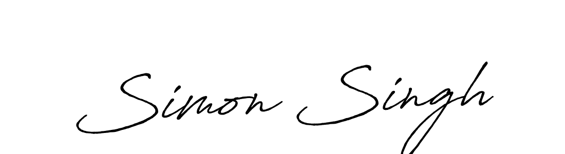 Simon Singh stylish signature style. Best Handwritten Sign (Antro_Vectra_Bolder) for my name. Handwritten Signature Collection Ideas for my name Simon Singh. Simon Singh signature style 7 images and pictures png