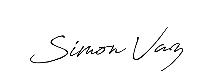 Also You can easily find your signature by using the search form. We will create Simon Vaz name handwritten signature images for you free of cost using Antro_Vectra_Bolder sign style. Simon Vaz signature style 7 images and pictures png