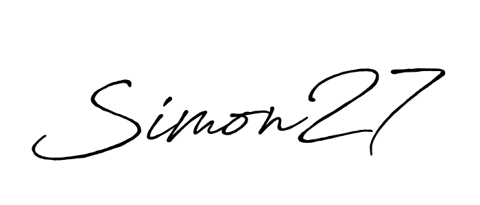 Once you've used our free online signature maker to create your best signature Antro_Vectra_Bolder style, it's time to enjoy all of the benefits that Simon27 name signing documents. Simon27 signature style 7 images and pictures png