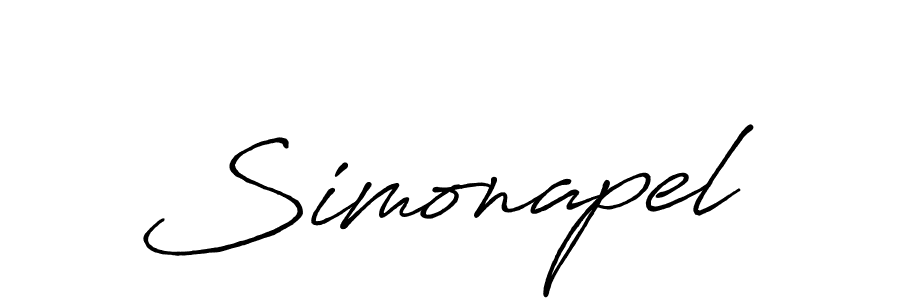 Make a beautiful signature design for name Simonapel. With this signature (Antro_Vectra_Bolder) style, you can create a handwritten signature for free. Simonapel signature style 7 images and pictures png