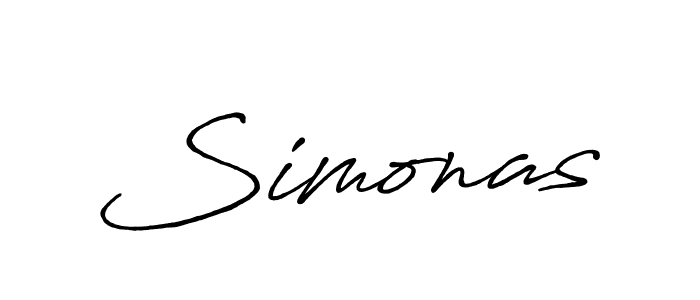 Make a beautiful signature design for name Simonas. With this signature (Antro_Vectra_Bolder) style, you can create a handwritten signature for free. Simonas signature style 7 images and pictures png