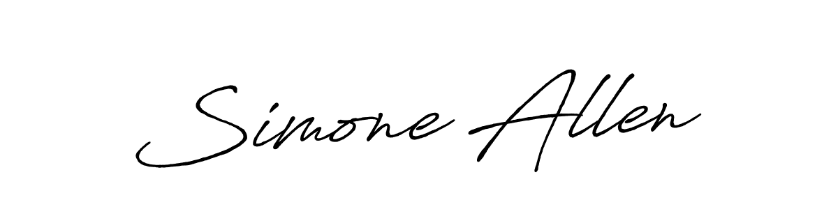 How to make Simone Allen signature? Antro_Vectra_Bolder is a professional autograph style. Create handwritten signature for Simone Allen name. Simone Allen signature style 7 images and pictures png