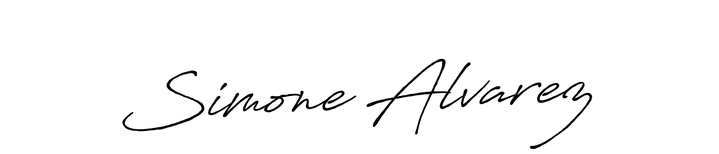 Create a beautiful signature design for name Simone Alvarez. With this signature (Antro_Vectra_Bolder) fonts, you can make a handwritten signature for free. Simone Alvarez signature style 7 images and pictures png
