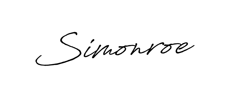 Simonroe stylish signature style. Best Handwritten Sign (Antro_Vectra_Bolder) for my name. Handwritten Signature Collection Ideas for my name Simonroe. Simonroe signature style 7 images and pictures png