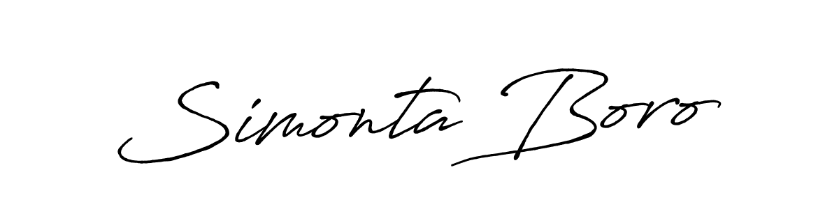 Antro_Vectra_Bolder is a professional signature style that is perfect for those who want to add a touch of class to their signature. It is also a great choice for those who want to make their signature more unique. Get Simonta Boro name to fancy signature for free. Simonta Boro signature style 7 images and pictures png