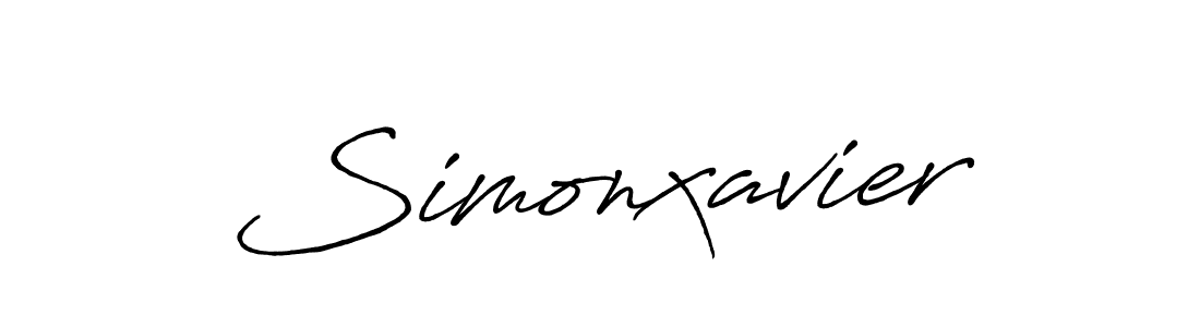 How to make Simonxavier signature? Antro_Vectra_Bolder is a professional autograph style. Create handwritten signature for Simonxavier name. Simonxavier signature style 7 images and pictures png
