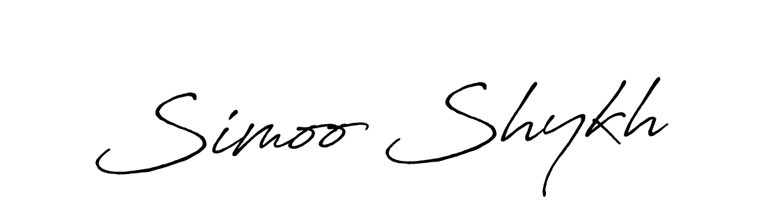 Similarly Antro_Vectra_Bolder is the best handwritten signature design. Signature creator online .You can use it as an online autograph creator for name Simoo Shykh. Simoo Shykh signature style 7 images and pictures png