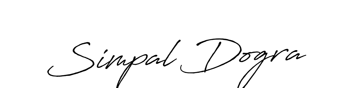 It looks lik you need a new signature style for name Simpal Dogra. Design unique handwritten (Antro_Vectra_Bolder) signature with our free signature maker in just a few clicks. Simpal Dogra signature style 7 images and pictures png