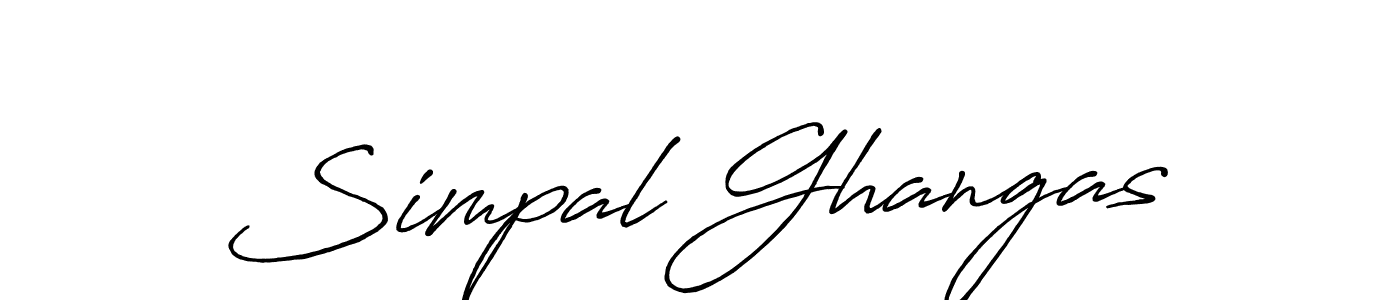 Simpal Ghangas stylish signature style. Best Handwritten Sign (Antro_Vectra_Bolder) for my name. Handwritten Signature Collection Ideas for my name Simpal Ghangas. Simpal Ghangas signature style 7 images and pictures png