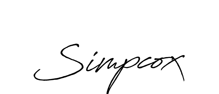 Create a beautiful signature design for name Simpcox. With this signature (Antro_Vectra_Bolder) fonts, you can make a handwritten signature for free. Simpcox signature style 7 images and pictures png
