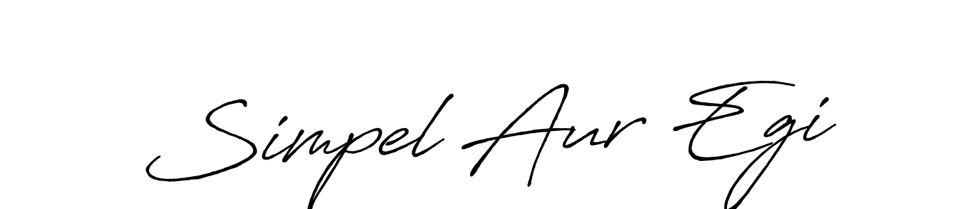 This is the best signature style for the Simpel Aur Egi name. Also you like these signature font (Antro_Vectra_Bolder). Mix name signature. Simpel Aur Egi signature style 7 images and pictures png