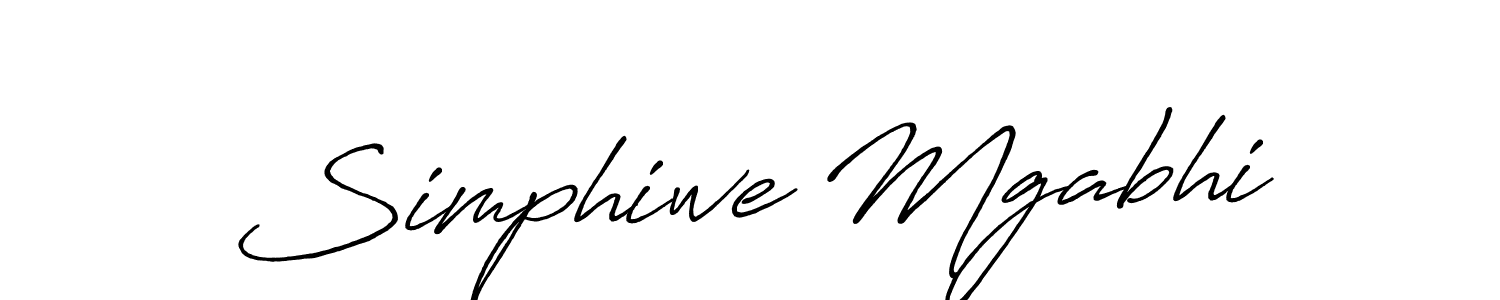Make a beautiful signature design for name Simphiwe Mgabhi. With this signature (Antro_Vectra_Bolder) style, you can create a handwritten signature for free. Simphiwe Mgabhi signature style 7 images and pictures png