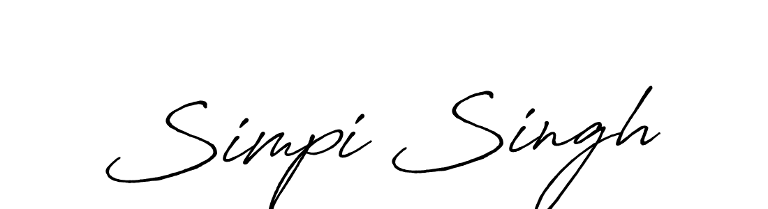 The best way (Antro_Vectra_Bolder) to make a short signature is to pick only two or three words in your name. The name Simpi Singh include a total of six letters. For converting this name. Simpi Singh signature style 7 images and pictures png
