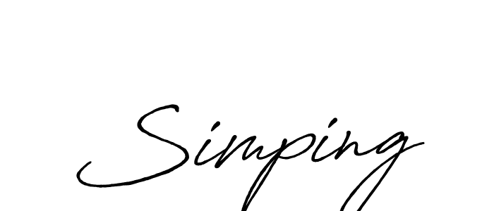 It looks lik you need a new signature style for name Simping. Design unique handwritten (Antro_Vectra_Bolder) signature with our free signature maker in just a few clicks. Simping signature style 7 images and pictures png