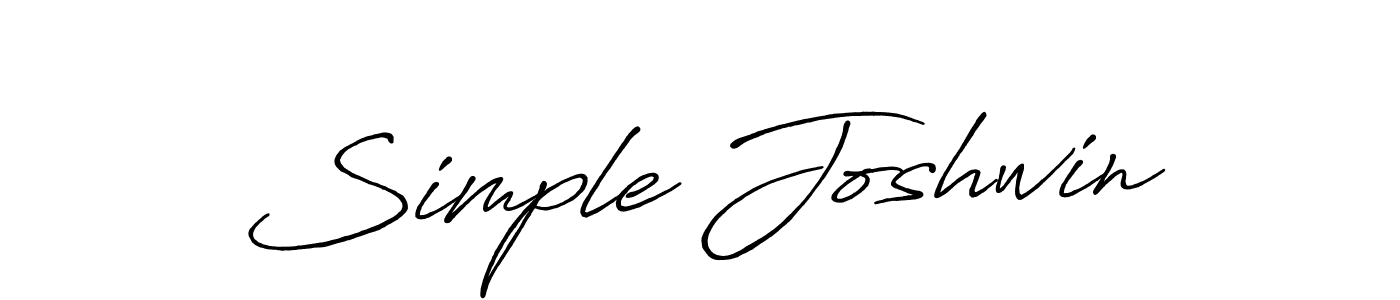 Make a beautiful signature design for name Simple Joshwin. Use this online signature maker to create a handwritten signature for free. Simple Joshwin signature style 7 images and pictures png