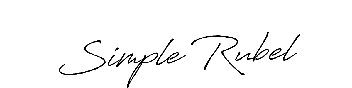 You should practise on your own different ways (Antro_Vectra_Bolder) to write your name (Simple Rubel) in signature. don't let someone else do it for you. Simple Rubel signature style 7 images and pictures png