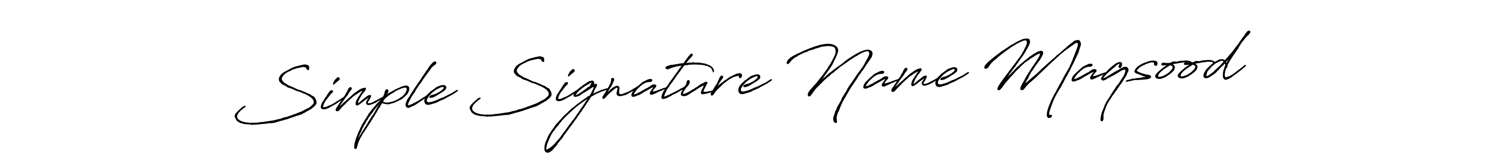 Design your own signature with our free online signature maker. With this signature software, you can create a handwritten (Antro_Vectra_Bolder) signature for name Simple Signature Name Maqsood. Simple Signature Name Maqsood signature style 7 images and pictures png