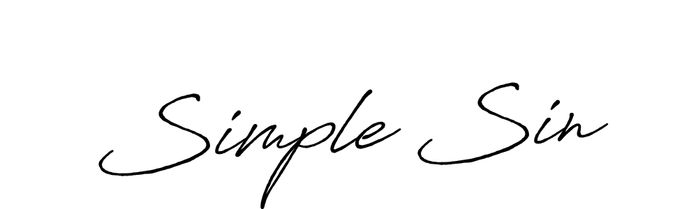 Antro_Vectra_Bolder is a professional signature style that is perfect for those who want to add a touch of class to their signature. It is also a great choice for those who want to make their signature more unique. Get Simple Sin name to fancy signature for free. Simple Sin signature style 7 images and pictures png