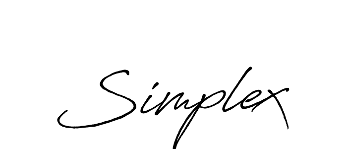 How to make Simplex signature? Antro_Vectra_Bolder is a professional autograph style. Create handwritten signature for Simplex name. Simplex signature style 7 images and pictures png