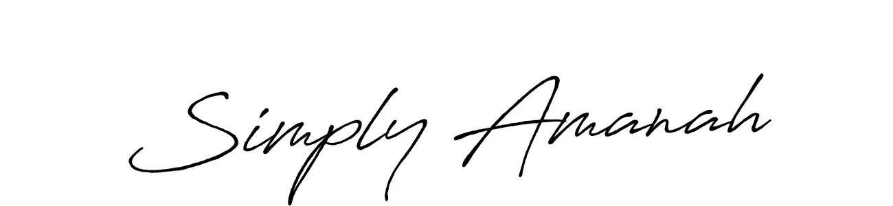 Similarly Antro_Vectra_Bolder is the best handwritten signature design. Signature creator online .You can use it as an online autograph creator for name Simply Amanah. Simply Amanah signature style 7 images and pictures png