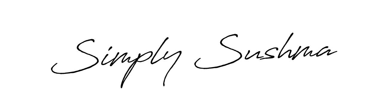 Create a beautiful signature design for name Simply Sushma. With this signature (Antro_Vectra_Bolder) fonts, you can make a handwritten signature for free. Simply Sushma signature style 7 images and pictures png