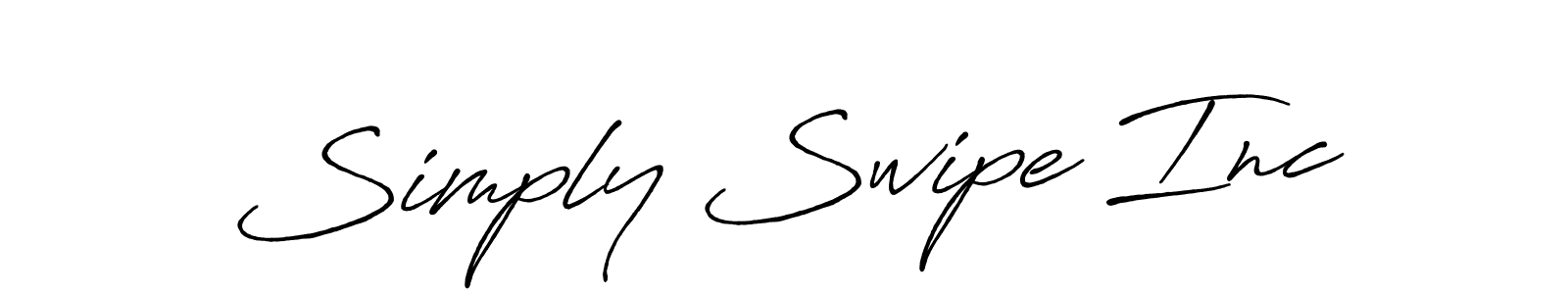 Make a beautiful signature design for name Simply Swipe Inc. With this signature (Antro_Vectra_Bolder) style, you can create a handwritten signature for free. Simply Swipe Inc signature style 7 images and pictures png