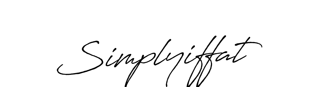 Make a beautiful signature design for name Simplyiffat. Use this online signature maker to create a handwritten signature for free. Simplyiffat signature style 7 images and pictures png