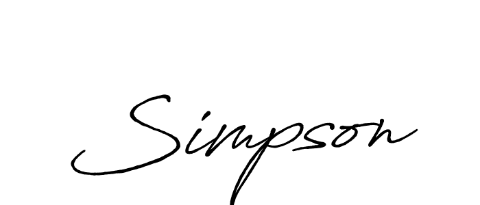 How to make Simpson signature? Antro_Vectra_Bolder is a professional autograph style. Create handwritten signature for Simpson name. Simpson signature style 7 images and pictures png