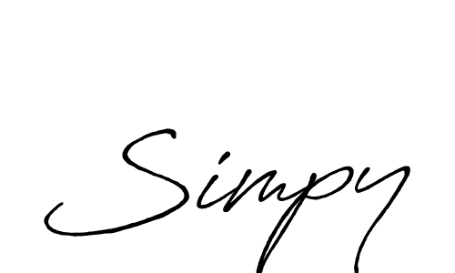 Design your own signature with our free online signature maker. With this signature software, you can create a handwritten (Antro_Vectra_Bolder) signature for name Simpy. Simpy signature style 7 images and pictures png