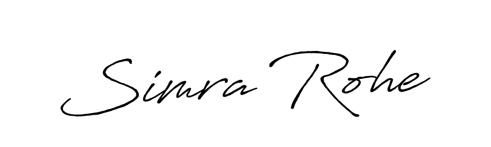 It looks lik you need a new signature style for name Simra Rohe. Design unique handwritten (Antro_Vectra_Bolder) signature with our free signature maker in just a few clicks. Simra Rohe signature style 7 images and pictures png