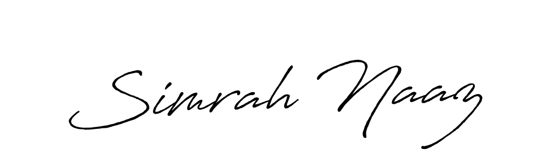Similarly Antro_Vectra_Bolder is the best handwritten signature design. Signature creator online .You can use it as an online autograph creator for name Simrah Naaz. Simrah Naaz signature style 7 images and pictures png