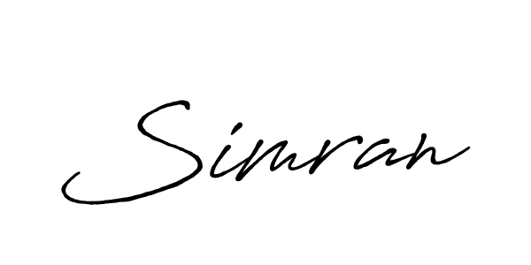 Create a beautiful signature design for name Simran. With this signature (Antro_Vectra_Bolder) fonts, you can make a handwritten signature for free. Simran signature style 7 images and pictures png
