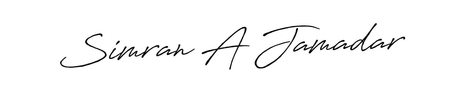 Similarly Antro_Vectra_Bolder is the best handwritten signature design. Signature creator online .You can use it as an online autograph creator for name Simran A Jamadar. Simran A Jamadar signature style 7 images and pictures png