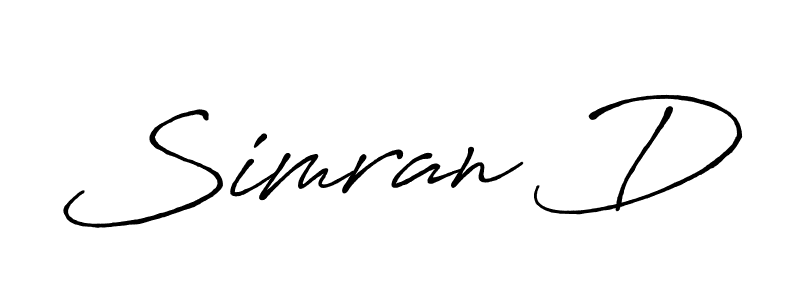 Also You can easily find your signature by using the search form. We will create Simran D name handwritten signature images for you free of cost using Antro_Vectra_Bolder sign style. Simran D signature style 7 images and pictures png