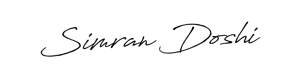 Use a signature maker to create a handwritten signature online. With this signature software, you can design (Antro_Vectra_Bolder) your own signature for name Simran Doshi. Simran Doshi signature style 7 images and pictures png