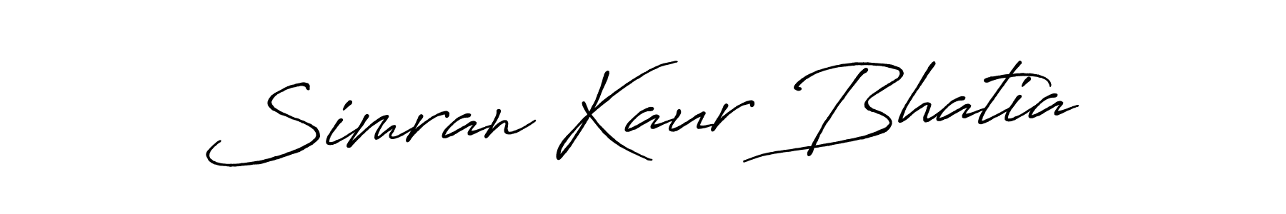 Make a short Simran Kaur Bhatia signature style. Manage your documents anywhere anytime using Antro_Vectra_Bolder. Create and add eSignatures, submit forms, share and send files easily. Simran Kaur Bhatia signature style 7 images and pictures png